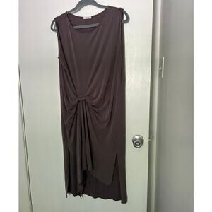 Mod Ref Asymmetrical Hem Tie-Front Dress
